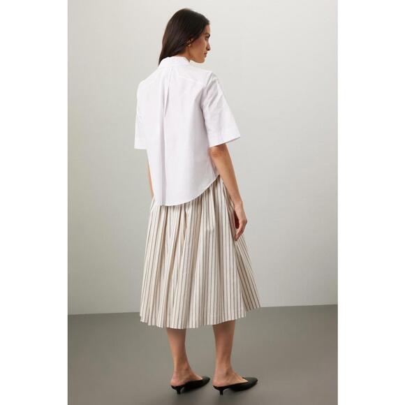 Adam Lippes x RTR White Trapeze Shirt Size 6 with Small Stain - Picture 2 of 7